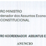 ANUNCIO ” Gabinete Ministro Koordenador Asuntus Ekonómikus (MKAE) liu husi Unidade Administrasaun no Finansas Seksaun Aprovizionmentu fo hatene ba kompaña sira ne’ebè maka iha interese ba fornesimentu Bens Servisu bele mai submete profile kompaña mak hanesan tuir mai ne’e”: