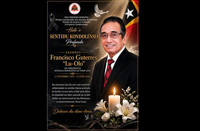 SENTIDU KONDOLÊNSIA PROFUNDA BA EIS PREZIDENTE REPÚBLIKA SAUDOZU Dr. FRANCISCO GUTERRES “LU OLO”